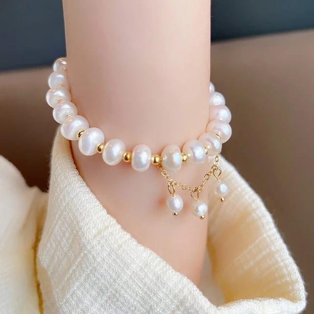 Elegant Pearl Beaded Bracelet