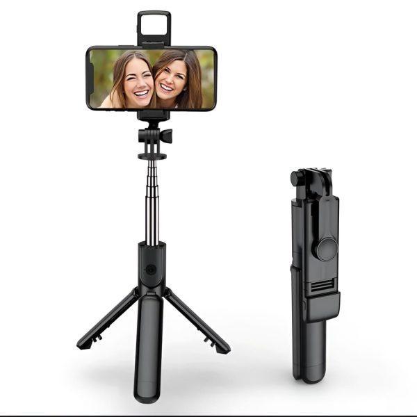 Selfie Stick Tripod with Light & Bluetooth Remote