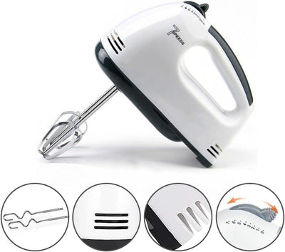Hand Mixer – Durable ABS Plastic Electric Whisk for Baking & Cooking