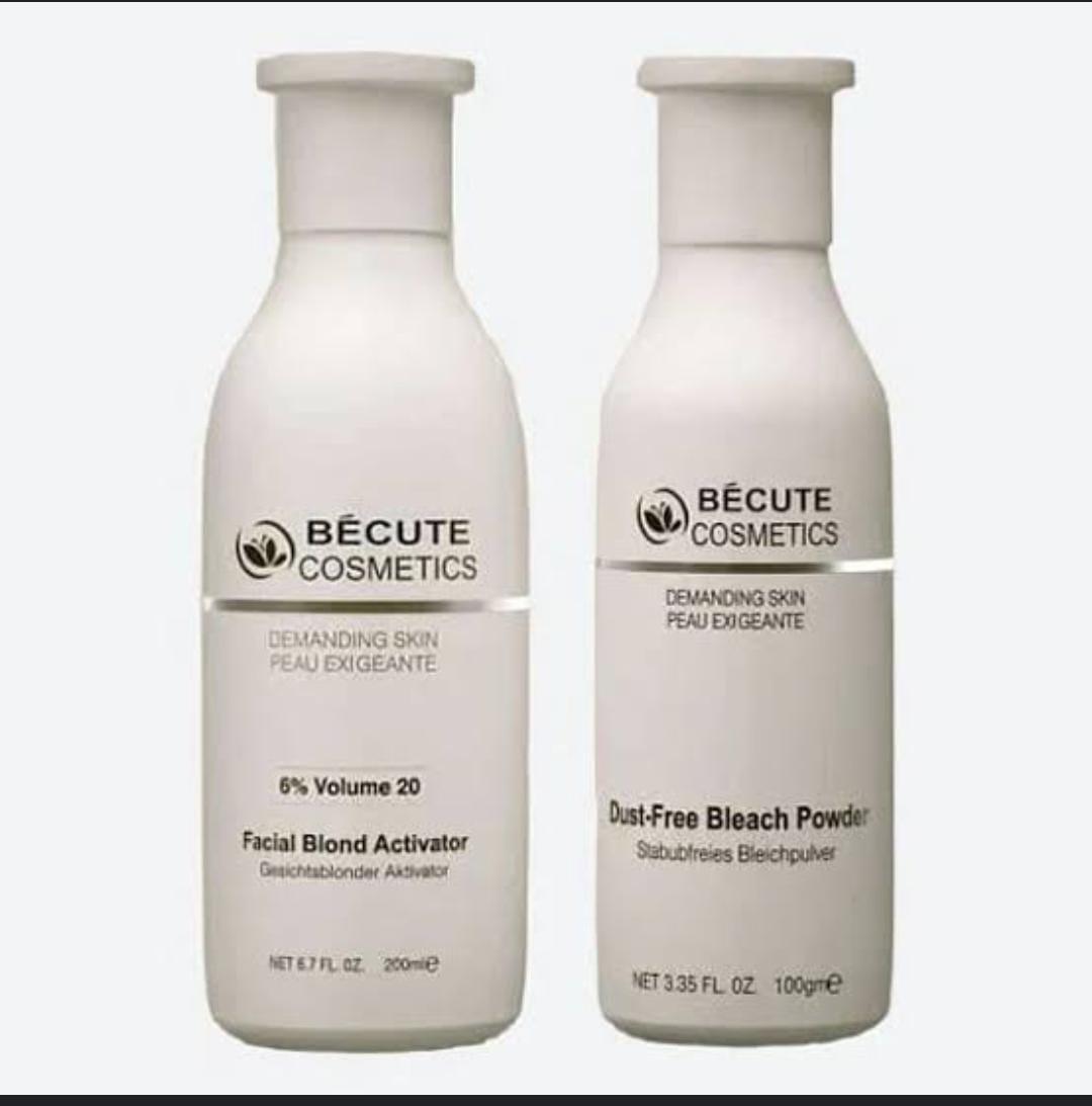 Becute Whitening Skin Polisher Set of 2 – Facial Blond Activator & Dust-Free Bleach Powder (200ml + 100g)