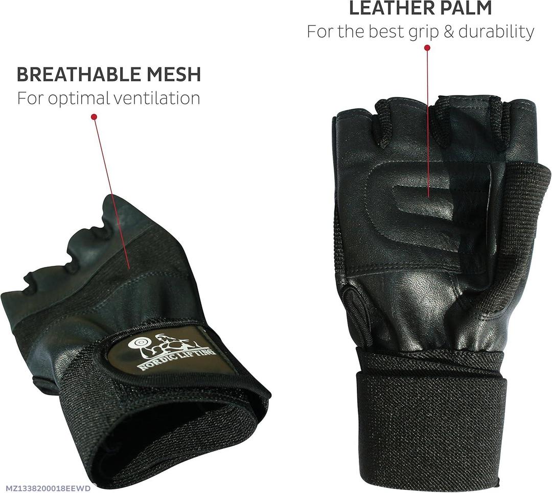 Breathable Leather Gym Gloves for Weightlifting