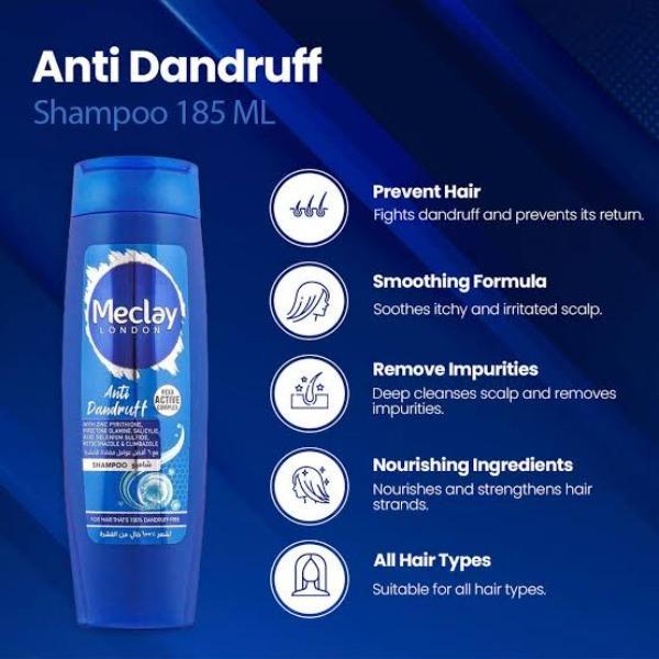Meclay London Anti-Dandruff Hair Shampoo – 185ml