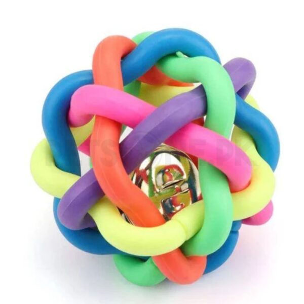 Dog Rainbow Ball Toy | Interactive Chew & Play Ball for Dogs & Cats