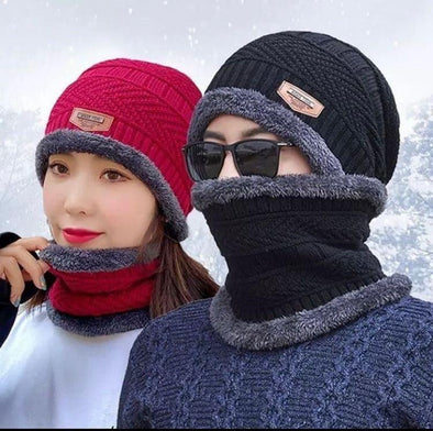 Beanie Winter Cap with Neck Warmer