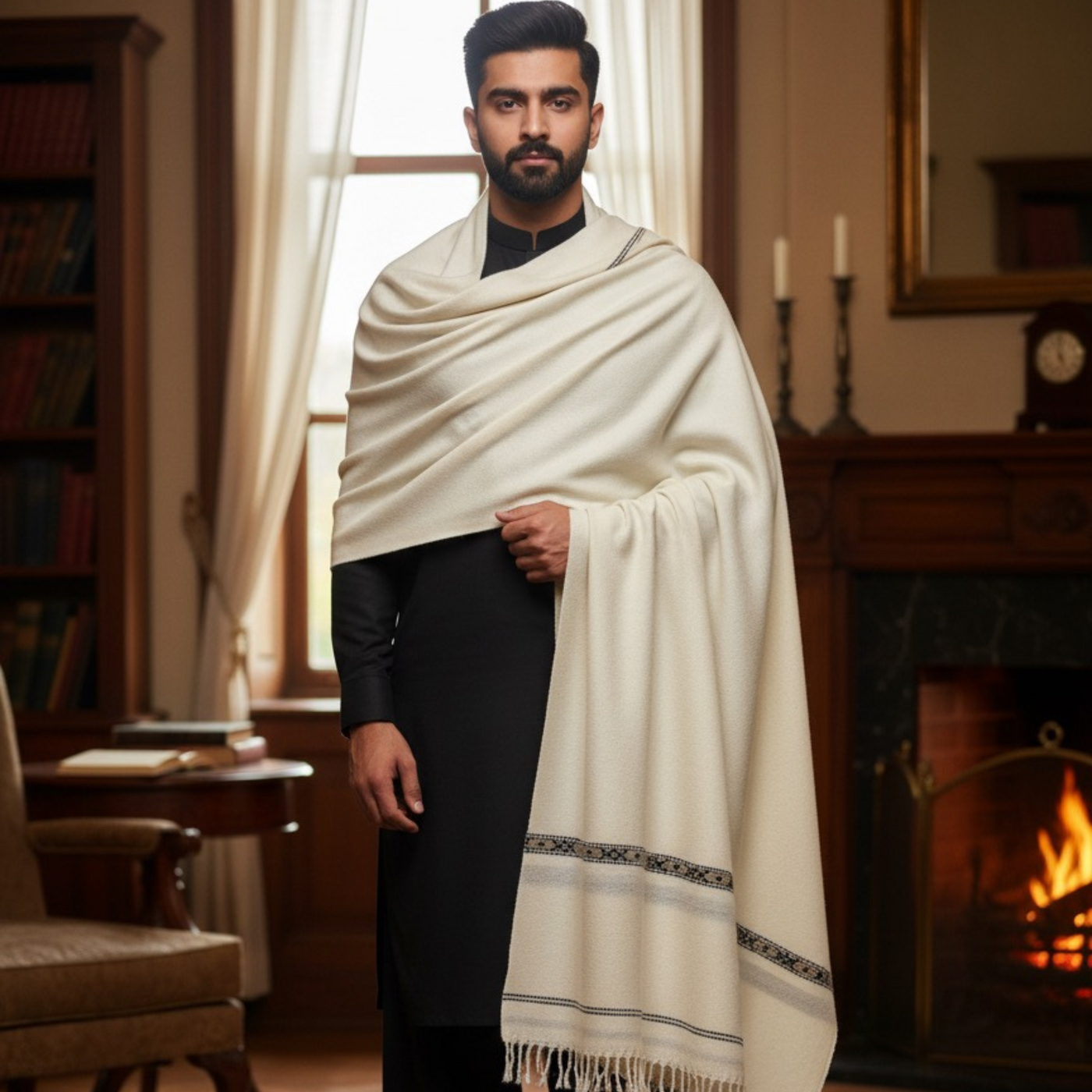 Men’s Cashmere Wool Shawl