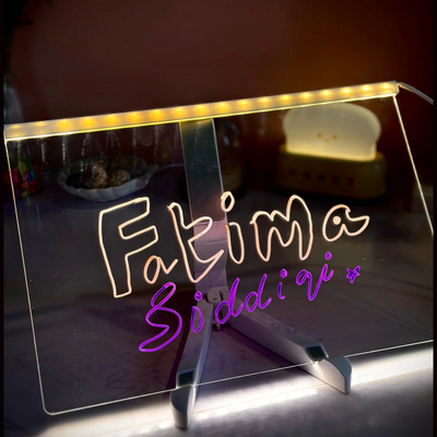 LED Glow Drawing Board for Kids – Neon Light Writing Pad with 7 Markers