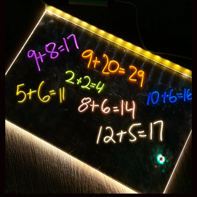 USB-LED-Note-Board-with-7-Colors-Pen-Acrylic-Glow-Memo-Message-Board-with-Light-and-Stand-Dry-Erase-Drawing-Board-with-Light-for-Office