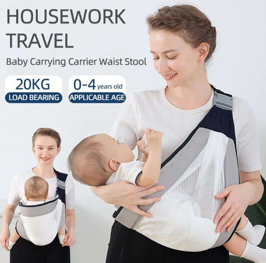 Baby Carrier Kangaroo | Breathable, Adjustable & Lightweight Baby Sling for Newborns & Toddlers