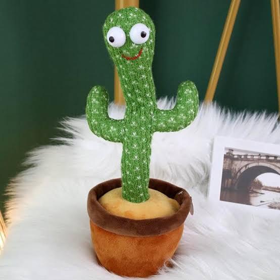 Dancing Cactus Toy | Rechargeable Singing & Talking Plush for Kids