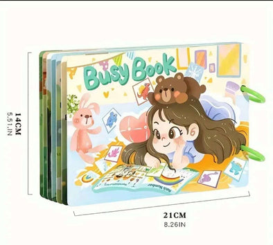 Kids Learning Busy Book | Montessori Activity Book for Early Education & Play