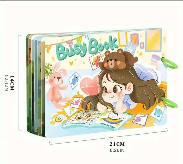 Kids Learning Busy Book | Montessori Activity Book for Early Education & Play