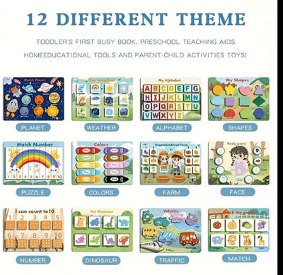 Kids Learning Busy Book | Montessori Activity Book for Early Education & Play