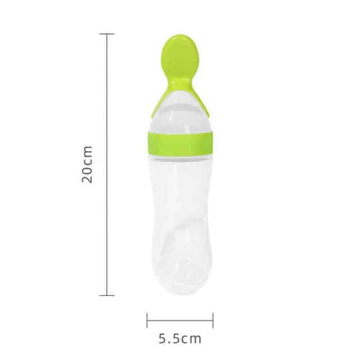 Silicone Baby Bottle with Spoon Feeder