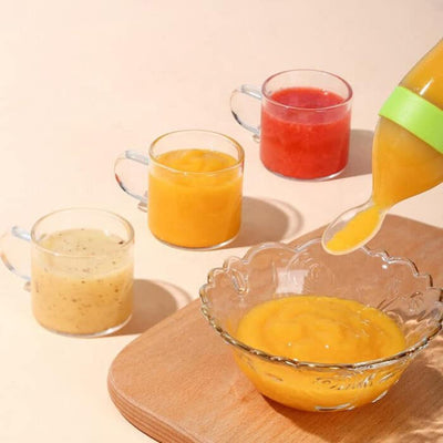 Silicone Baby Bottle with Spoon Feeder